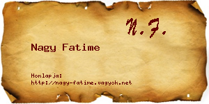 Nagy Fatime névjegykártya