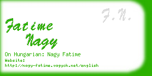 fatime nagy business card